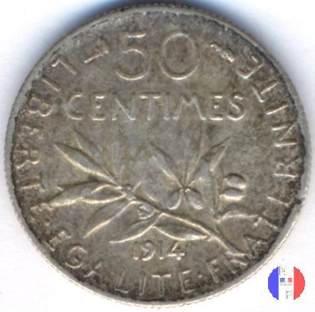 50 centesimi seminatrice 1914 (Parigi)