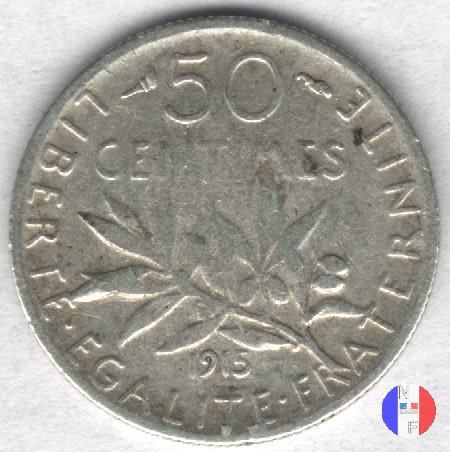 50 centesimi seminatrice 1915 (Parigi)