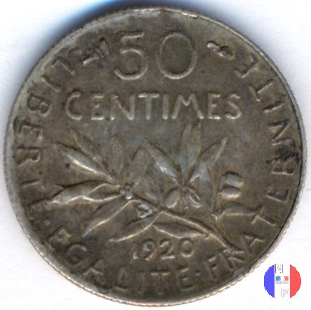 50 centesimi seminatrice 1920 (Parigi)