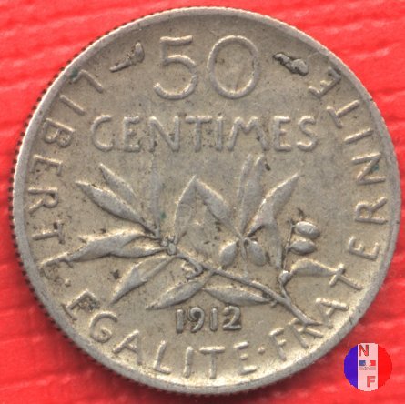50 centesimi seminatrice 1912 (Parigi)