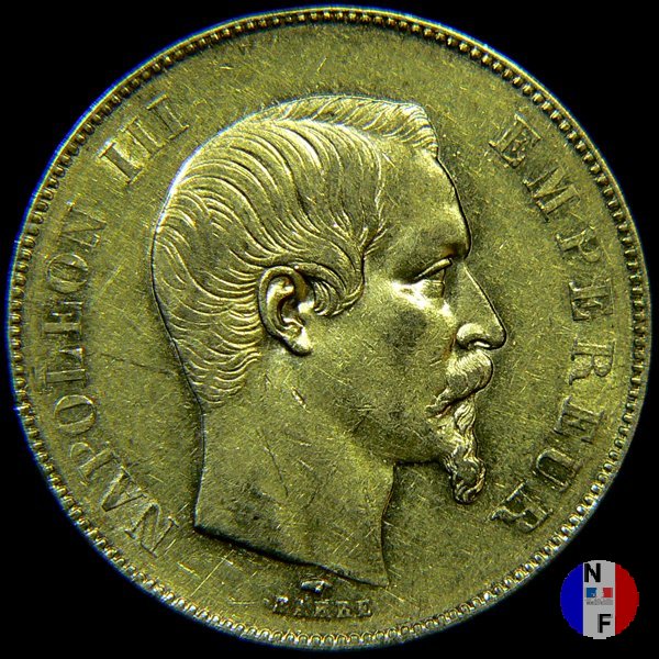 50 franchi - testa nuda 1857 (Parigi)