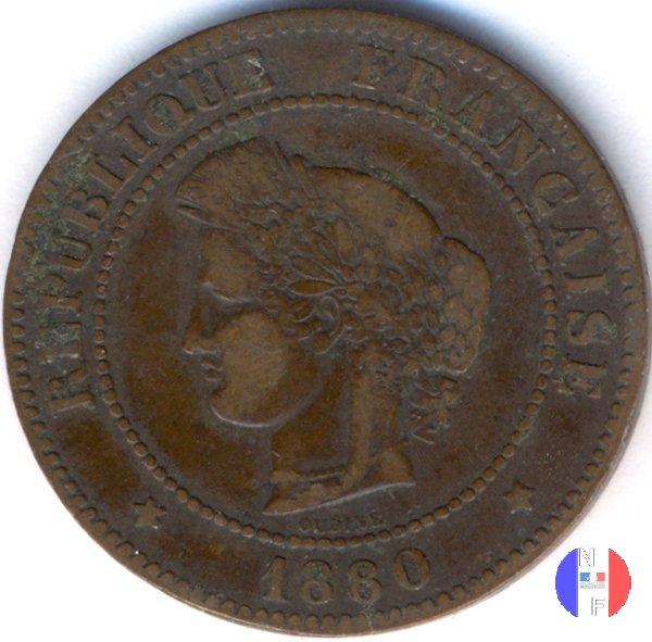 5 centesimi Cerere 1880 (Parigi)