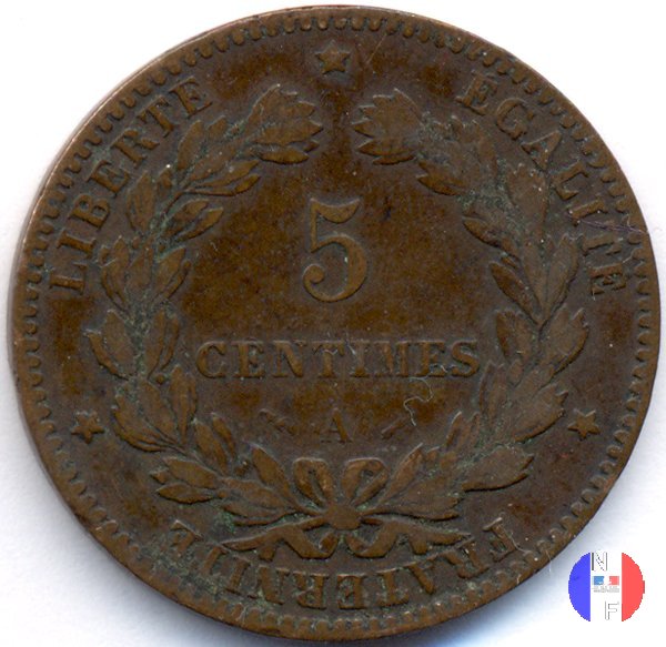 5 centesimi Cerere 1880 (Parigi)