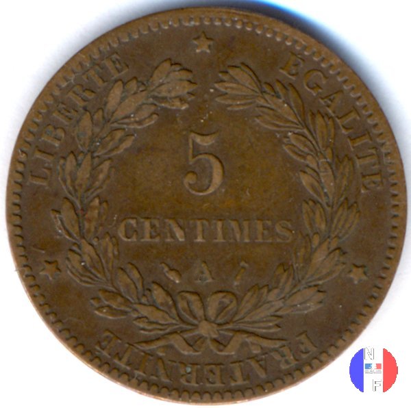 5 centesimi Cerere 1889 (Parigi)