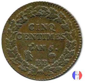 5 centesimi Dupré 1796-1797 (Strasburgo)