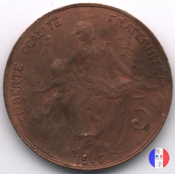 5 centesimi Dupuis 1916 (Parigi)