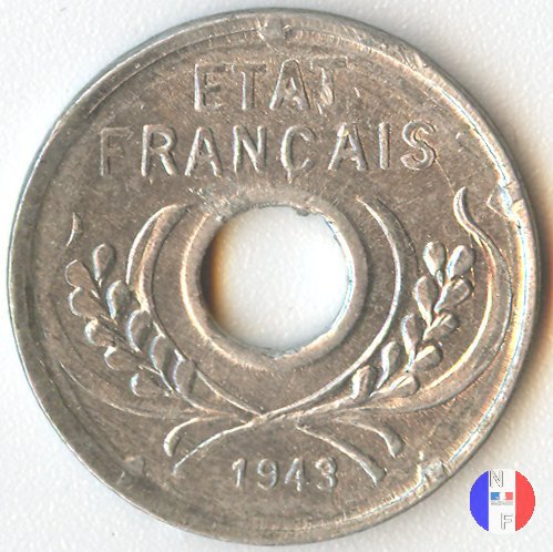 5 centesimi - Etat français 1943 (Hanoi)