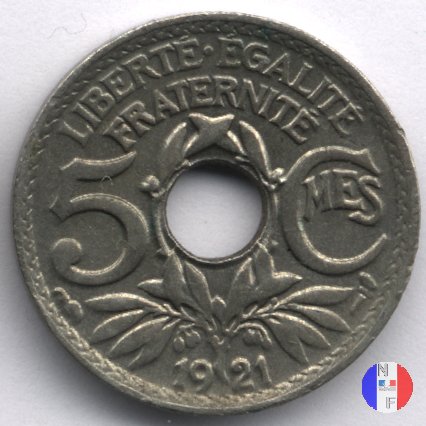 5 centesimi Lindauer - piccolo modulo 1921 (Parigi)