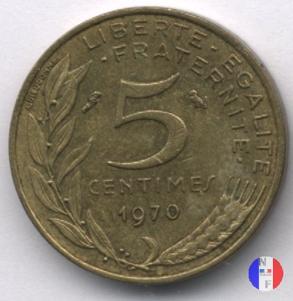 5 centesimi Marianna 1970 (Parigi)