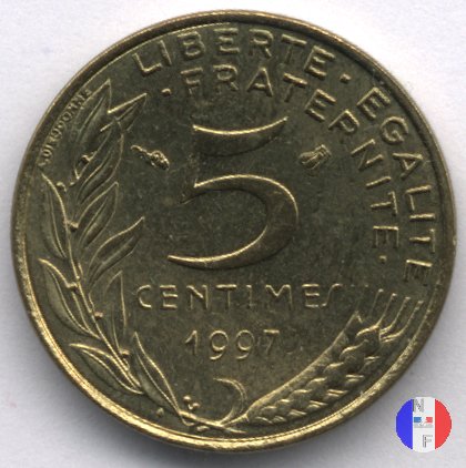 5 centesimi Marianna 1997 (Pessac)