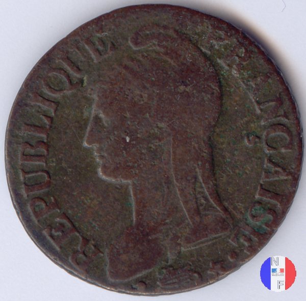 5 centesimi 1799-1800 (Parigi)