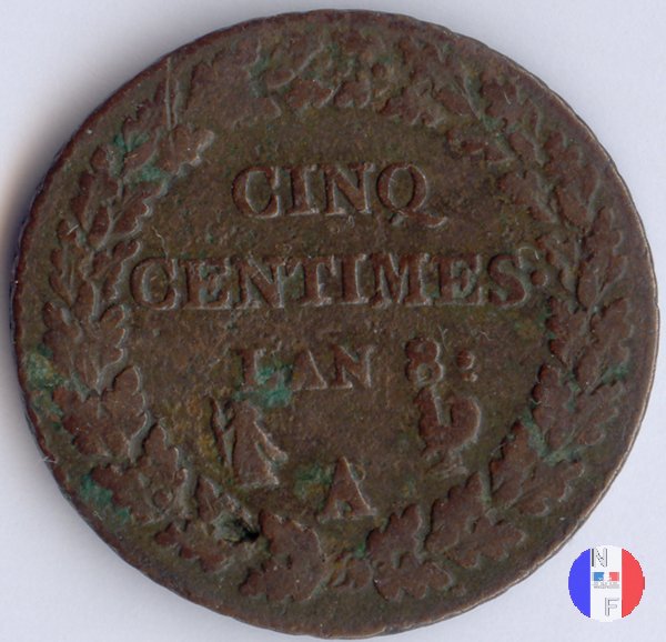 5 centesimi 1799-1800 (Parigi)