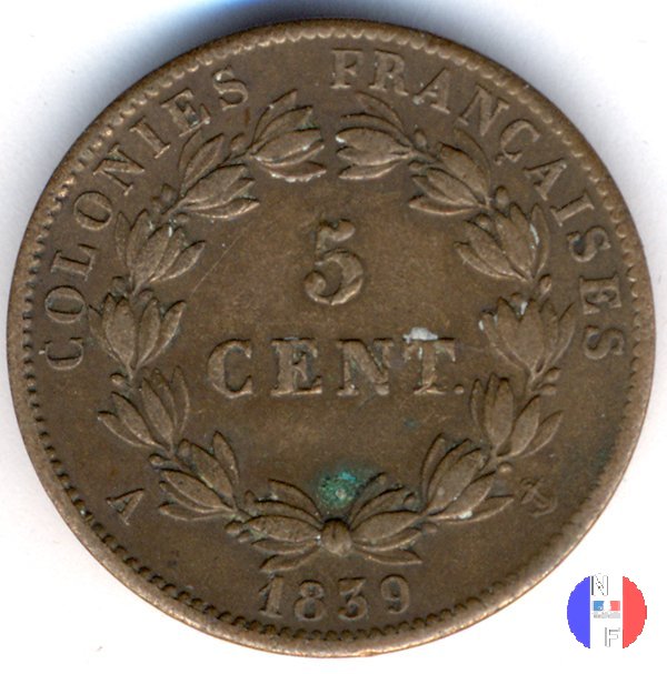 5 centesimi 1839 (Parigi)