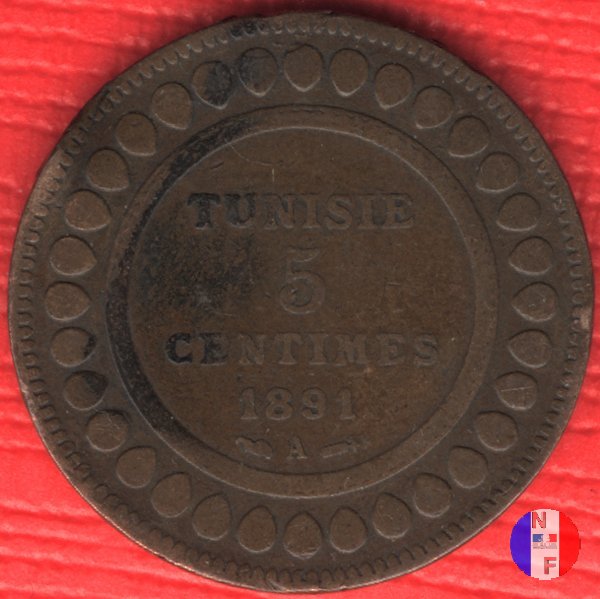 5 centesimi 1891 (Parigi)