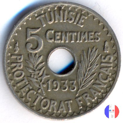 5 centesimi 1933 (Parigi)