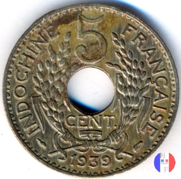 5 centesimi - maillechort 1939 (Parigi)