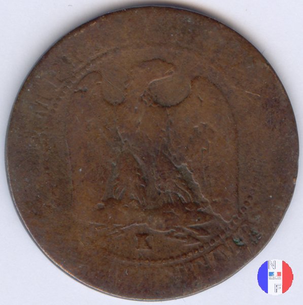 5 centesimi - testa nuda 1856 (Bordeaux)