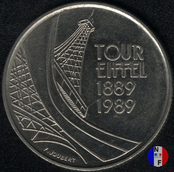 5 franchi 1989 - Torre Eiffel 1989 (Pessac)