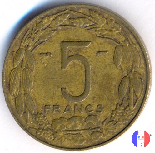 5 franchi A.E.F. - Cameroun 1958 (Parigi)