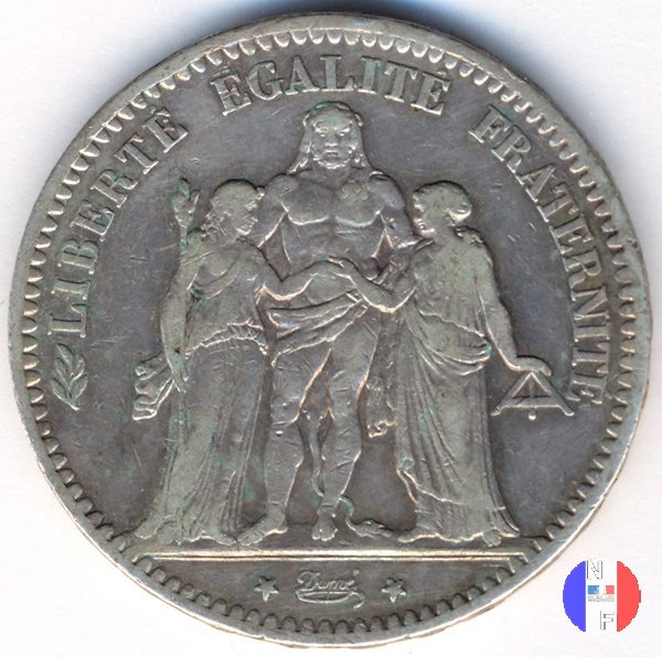 5 franchi Ercole 1876 (Parigi)