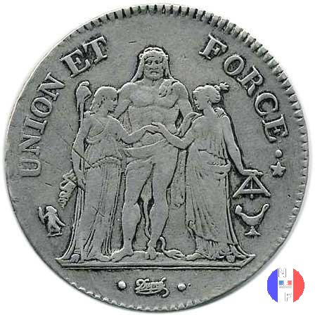 5 franchi 1797-1798 (Bordeaux)