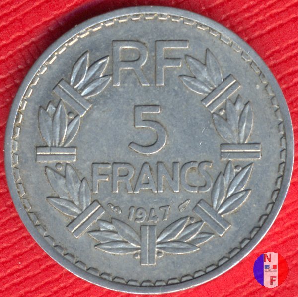 5 franchi 1947 (Parigi)