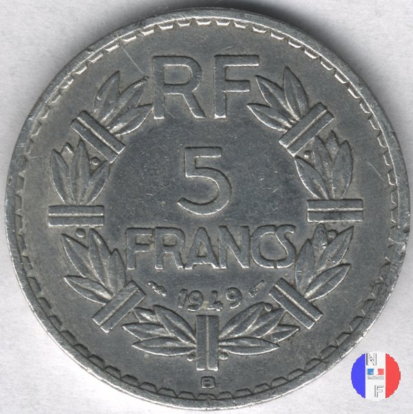 5 franchi 1949 (Beaumont Le Roger)