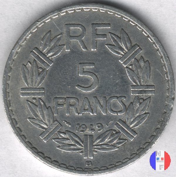 5 franchi 1949 (Beaumont Le Roger)