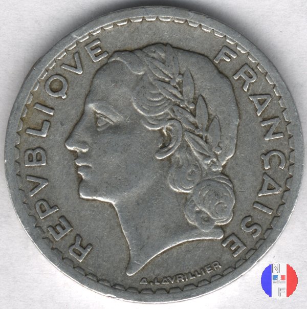 5 franchi - alluminio 1946 (Parigi)