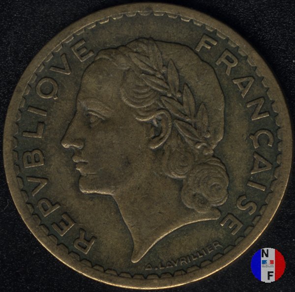 5 franchi - bronzo-alluminio 1946 (Parigi)