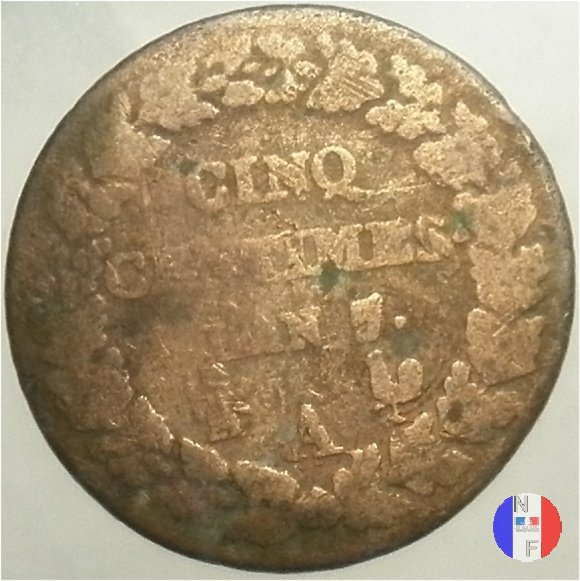 5 centesimi Dupré 1798-1799 (Parigi)