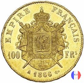 100 franchi - testa laureata 1866 (Parigi)