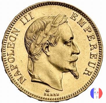 100 franchi - testa laureata 1869 (Parigi)