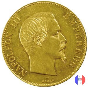 100 franchi - testa nuda 1857 (Parigi)