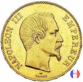 100 franchi - testa nuda 1858 (Parigi)