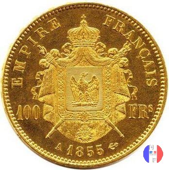 100 franchi - testa nuda 1855 (Parigi)