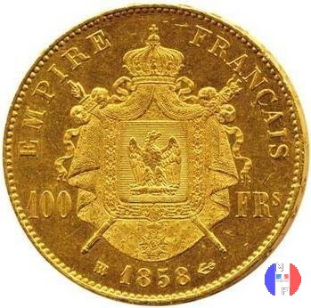 100 franchi - testa nuda 1858 (Strasburgo)