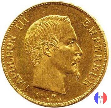 100 franchi - testa nuda 1858 (Strasburgo)