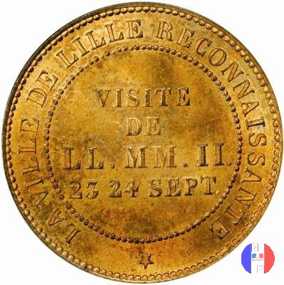 10 centesimi 1853 - visita a Lilla 1853 (Lilla)