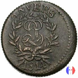 10 centesimi - LL in corona 1814 (Anversa)