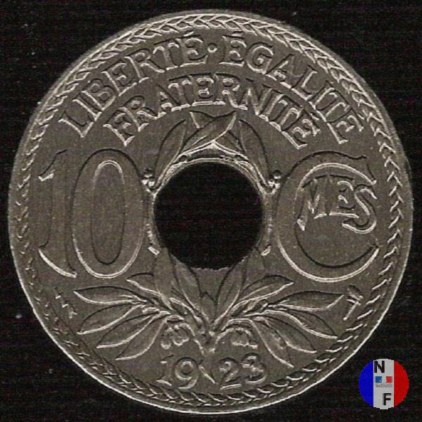 10 centesimi Lindauer 1923 (Poissy)