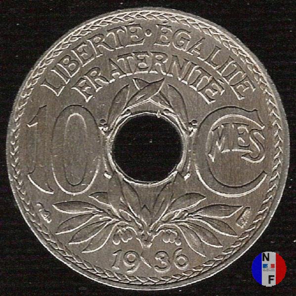 10 centesimi Lindauer 1936 (Parigi)