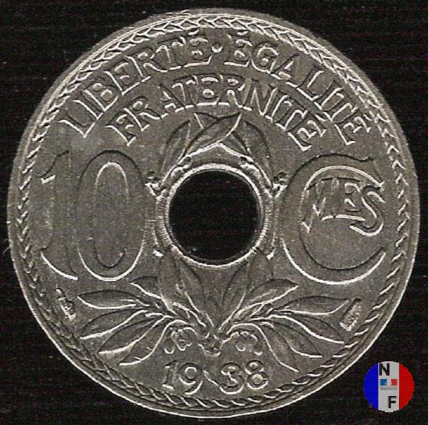 10 centesimi Lindauer 1938 (Parigi)