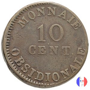 10 centesimi - N in corona 1814 (Anversa)