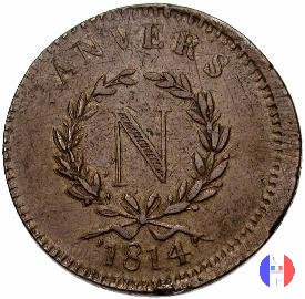 10 centesimi - N in corona 1814 (Anversa)