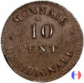 10 centesimi - N in corona 1814 (Anversa)