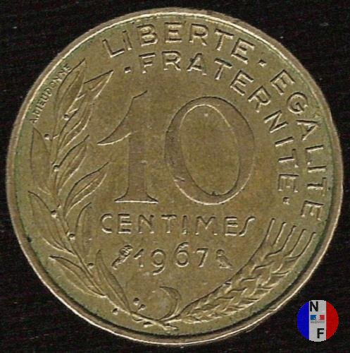 10 centesimi 1967 (Parigi)