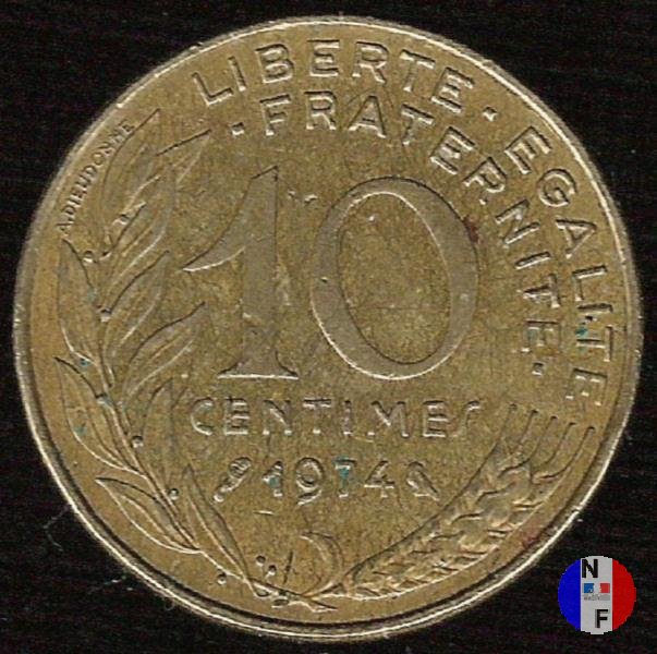 10 centesimi 1974 (Pessac)