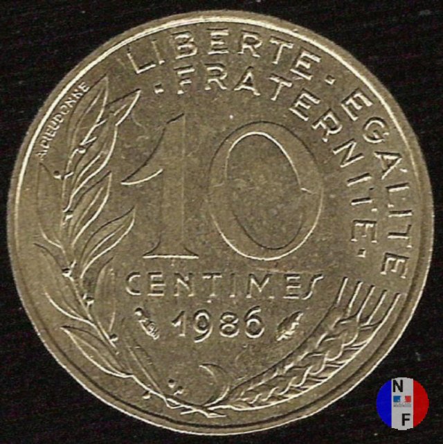 10 centesimi 1986 (Pessac)