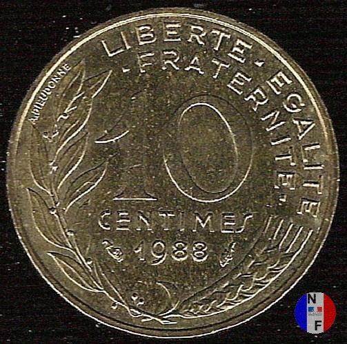 10 centesimi 1988 (Pessac)